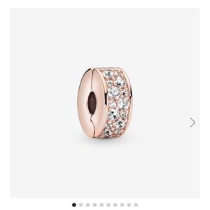 Rose Gold Clear Pave Clip Charm